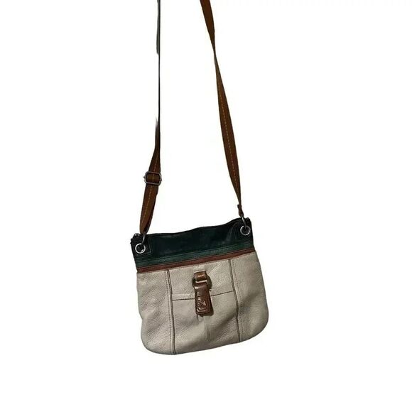 The Sak Crossbody Leather Cream Leather Hobo Bag - Picture 1 of 5